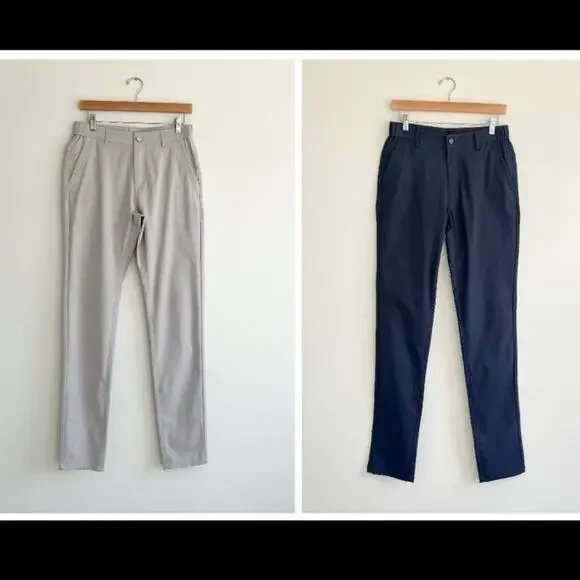 Jack Archer Set of 2 Jetsetter Tech Pants in Stone and Deep Blue, Size 30x36